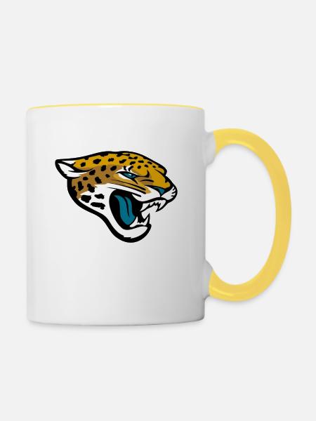 Leopard - Tasse zweifarbig - Weiß/Gelb