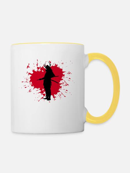 Japan - Tasse zweifarbig - Weiß/Gelb