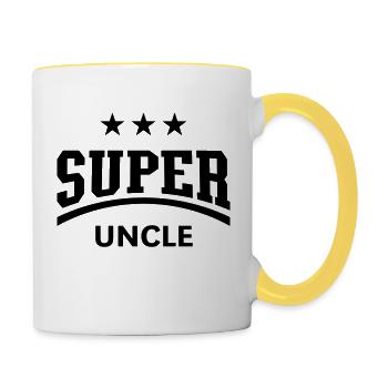 Oncle superbe - Mug contrasté - blanc/jaune - Droite