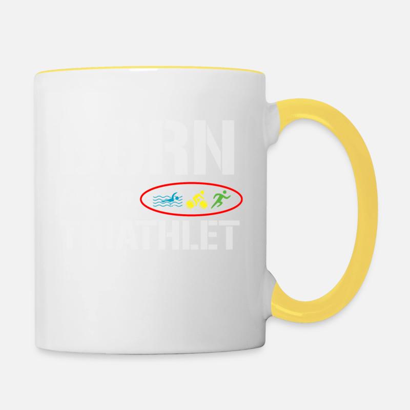 triathlon - Tasse zweifarbig - Weiß/Gelb