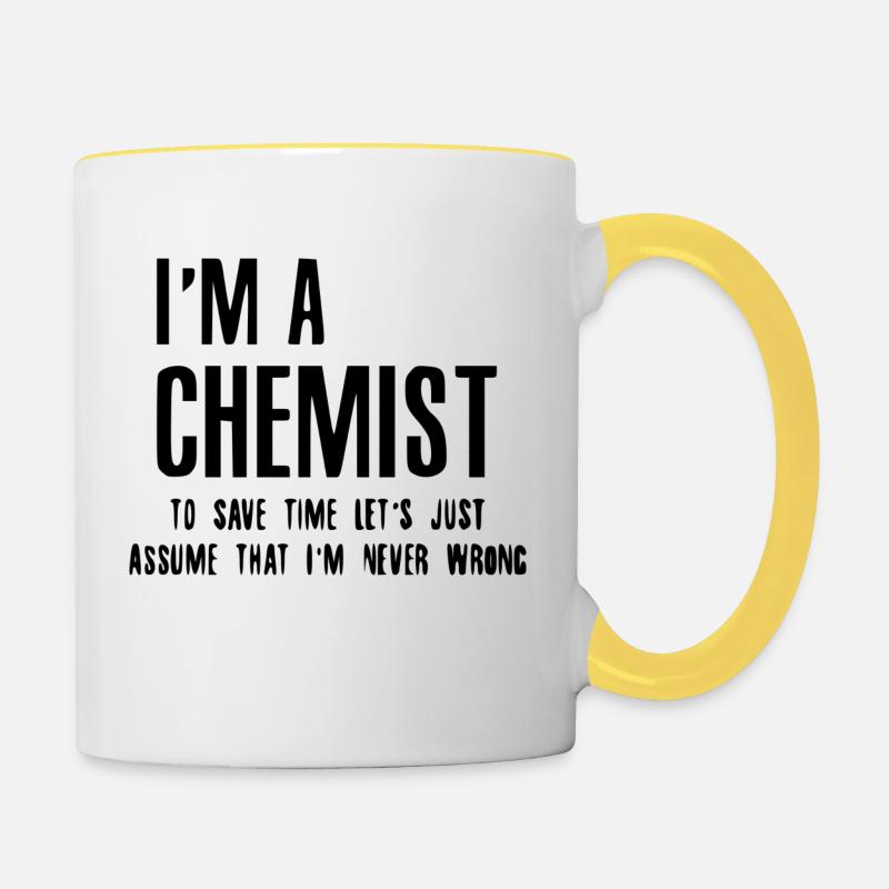 Chemist - Contrasting Mug - white/yellow