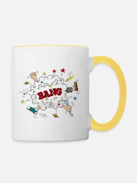 BANG! - Tasse zweifarbig - Weiß/Gelb