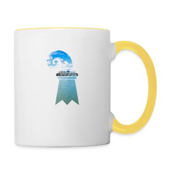 Baslerstab - Tasse zweifarbig - Weiß/Gelb - Rechts