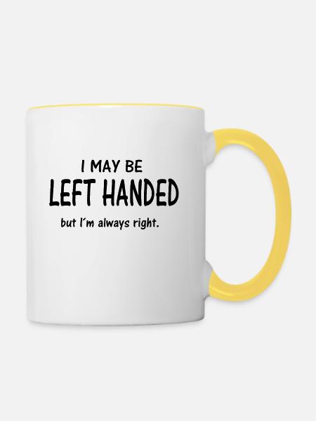 LEFT HANDED - Tasse zweifarbig - Weiß/Gelb
