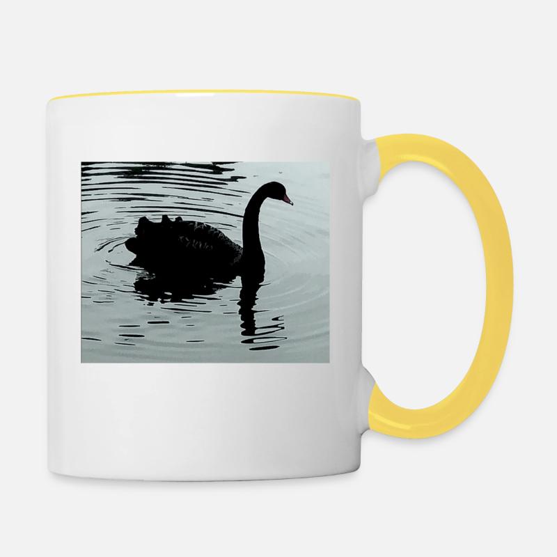 Black Swan - Tasse zweifarbig - Weiß/Gelb