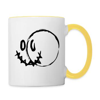 MALEFICIENT SMILE - Contrasting Mug - white/yellow - Right