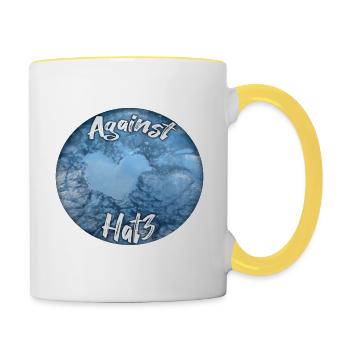 Against hate - Contrasting Mug - white/yellow - Right