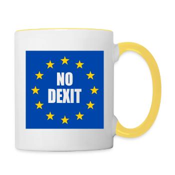 Pas de sortie - Mug contrasté - blanc/jaune - Droite