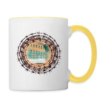 JVA Berlin Moabit - Mug contrasté - blanc/jaune - Droite