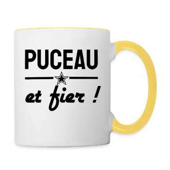 Humor - Tasse zweifarbig - Weiß/Gelb - Rechts