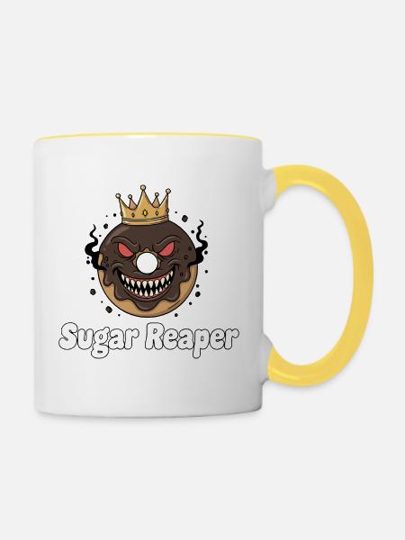 Sugar Reaper Krone - Tasse zweifarbig - Weiß/Gelb