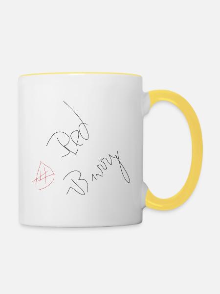 Roter Burry! - Tasse zweifarbig - Weiß/Gelb