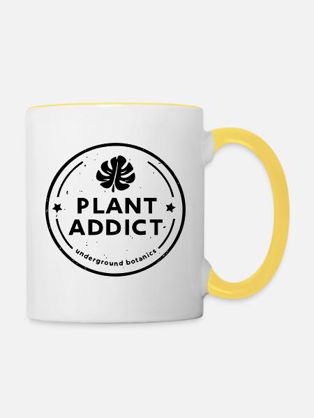 Plant Addict - Tasse zweifarbig - Weiß/Gelb