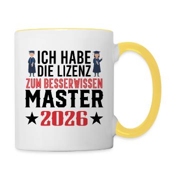 Master 2026 Graduation Graduation - Contrasting Mug - white/yellow - Right