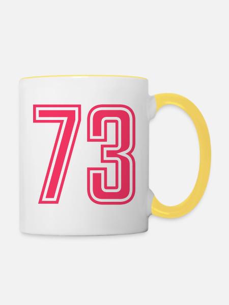 73 - Tasse zweifarbig - Weiß/Gelb
