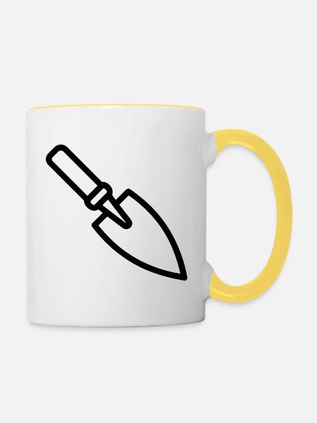 Kelle - Tasse zweifarbig - Weiß/Gelb