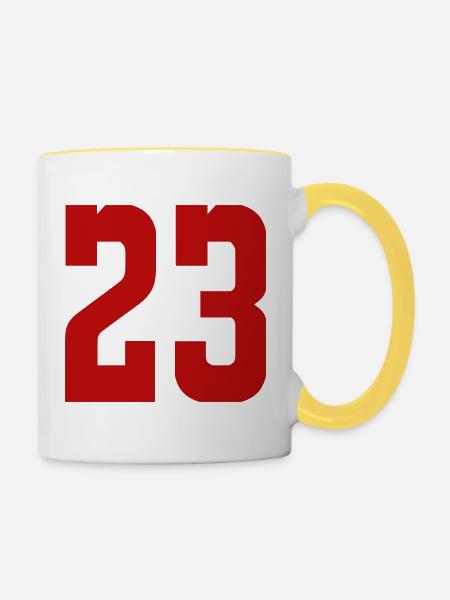 23 - Tasse zweifarbig - Weiß/Gelb