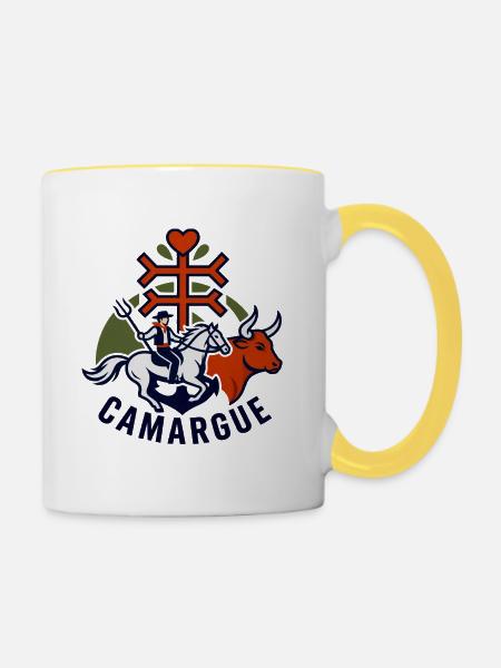 Gardians Camargue Equestrian - Tasse zweifarbig - Weiß/Gelb