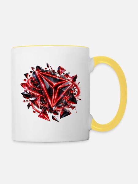 TRON Digital Revolution - Tasse zweifarbig - Weiß/Gelb