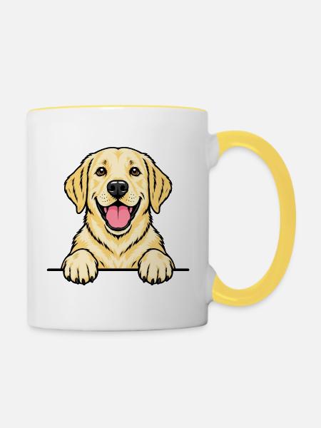 Labrador - Tasse zweifarbig - Weiß/Gelb