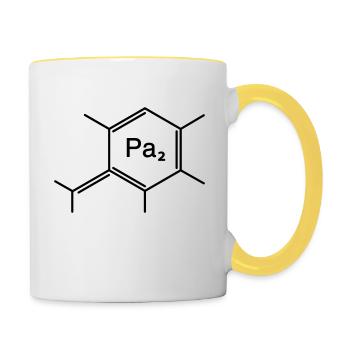 chemical papa - Contrasting Mug - white/yellow - Right