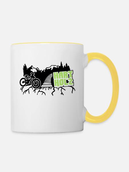 HARTHOLZ Freeride - Tasse zweifarbig - Weiß/Gelb