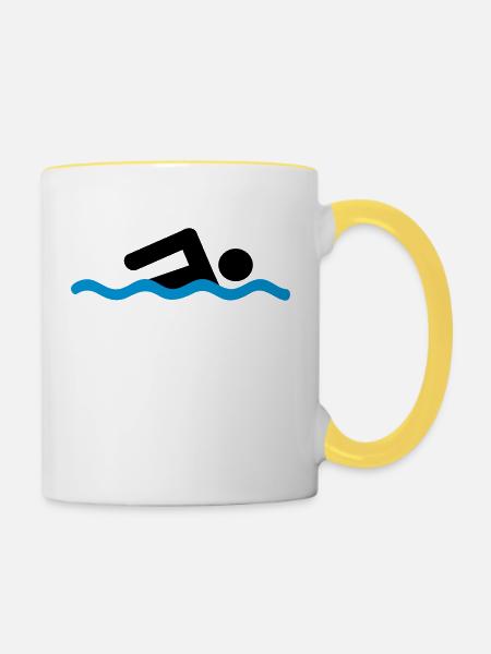 Freistil - Tasse zweifarbig - Weiß/Gelb