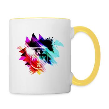 DreamyWappen - Tasse zweifarbig - Weiß/Gelb - Rechts