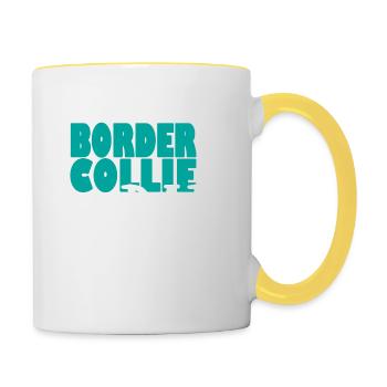 BORDER COLLIE DOG DAD - Tasse zweifarbig - Weiß/Gelb - Rechts