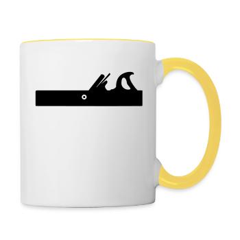 Joiner Carpenter, cabinetmaker chippie, Joiner - Contrasting Mug - white/yellow - Right