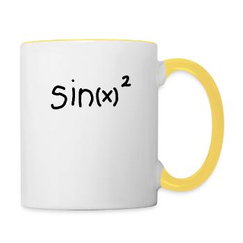 sin (x) 2 + cos (x) 2 = 1 sin - Contrasting Mug - white/yellow - Right