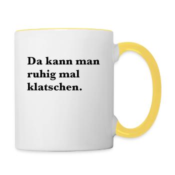 On peut applaudir - Allemagne - Mug contrasté - blanc/jaune - Droite