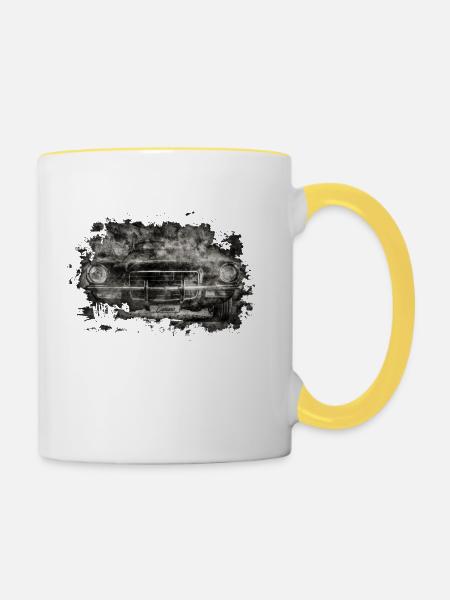 Camaro - Tasse zweifarbig - Weiß/Gelb