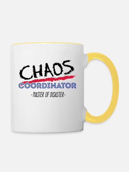 Chaos Coordinator 3C - Tasse zweifarbig - Weiß/Gelb