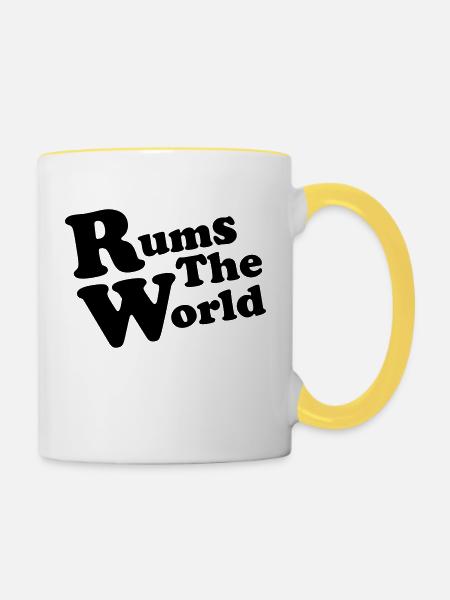 rums - Tasse zweifarbig - Weiß/Gelb