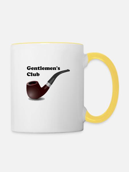 Pipe - Tasse zweifarbig - Weiß/Gelb