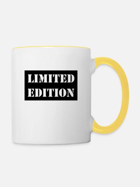 Limited edition - Tasse zweifarbig - Weiß/Gelb