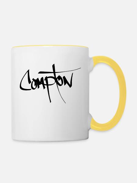 Compton - Tasse zweifarbig - Weiß/Gelb