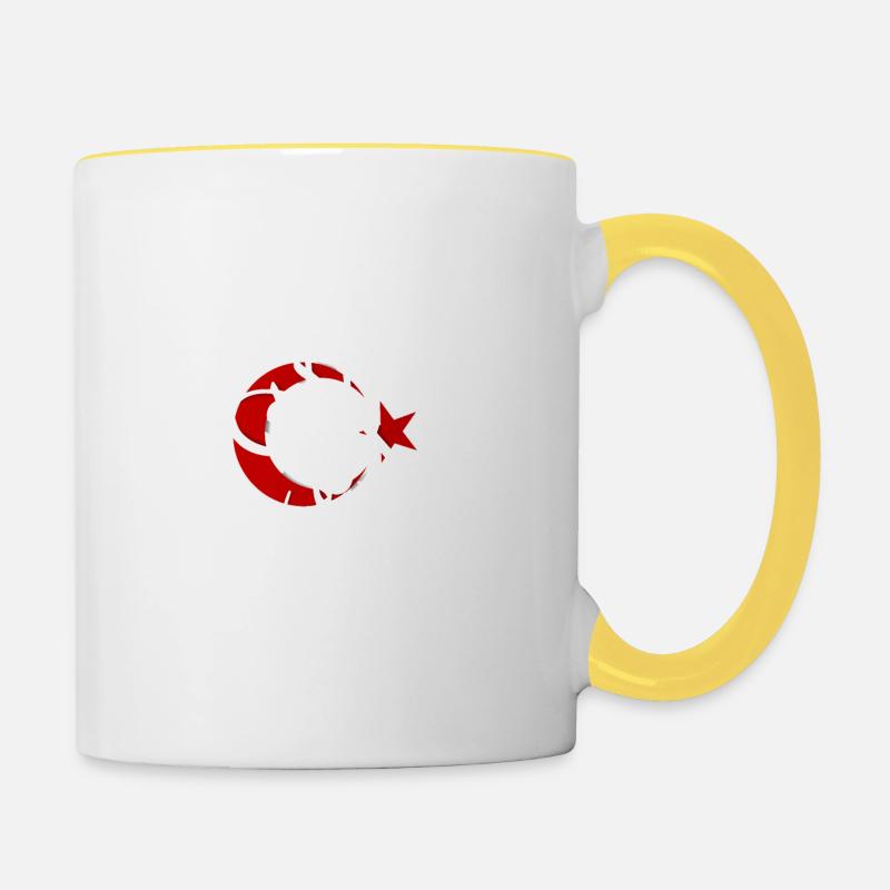 Tughra - Mug contrasté - blanc/jaune