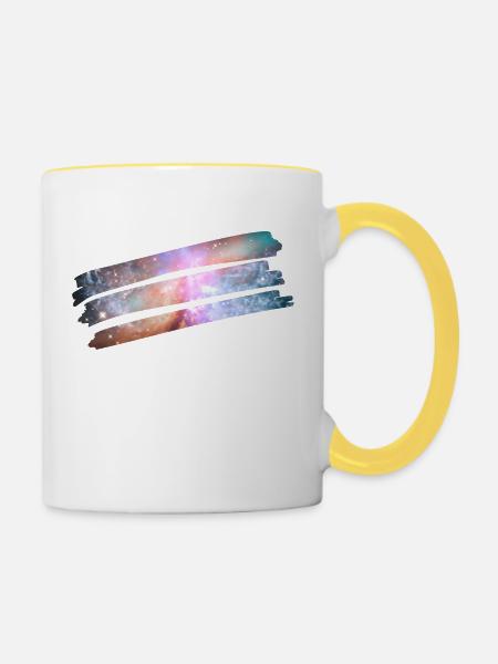 Cosmic Farbe - Tasse zweifarbig - Weiß/Gelb