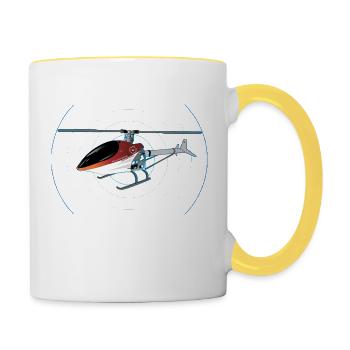 helicopter - Contrasting Mug - white/yellow - Right