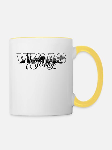 Vegas Strong - Tasse zweifarbig - Weiß/Gelb