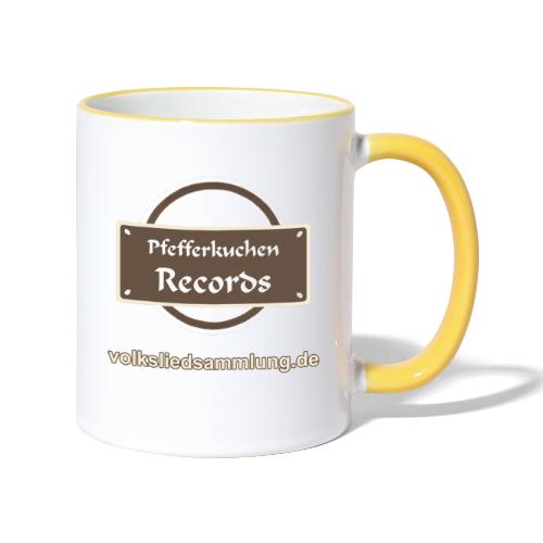 Pfefferkuchen Records Label - Volksliedsammlung - Tasse zweifarbig