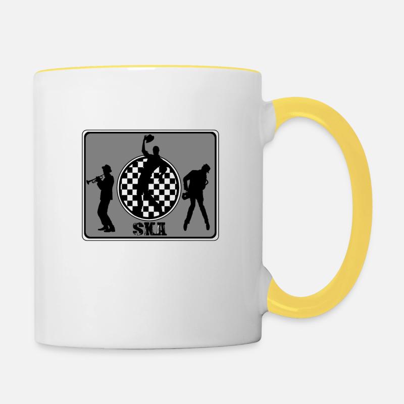 ska group - Contrasting Mug - white/yellow