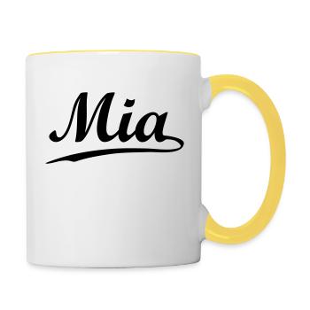 mia - Contrasting Mug - white/yellow - Right