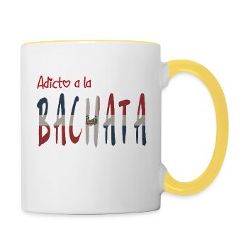 Adicto at the Bachata RD - Contrasting Mug - white/yellow - Right