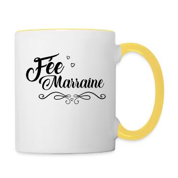 Fairy godmother - Contrasting Mug - white/yellow - Right