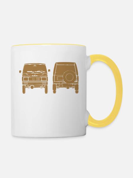 Jimny - Tasse zweifarbig - Weiß/Gelb
