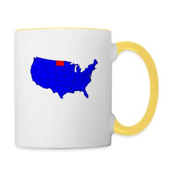 State of North Dakota Position - Contrasting Mug - white/yellow - Right