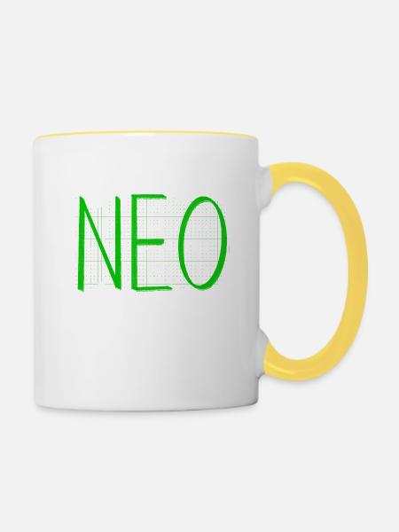 NEO - Tasse zweifarbig - Weiß/Gelb